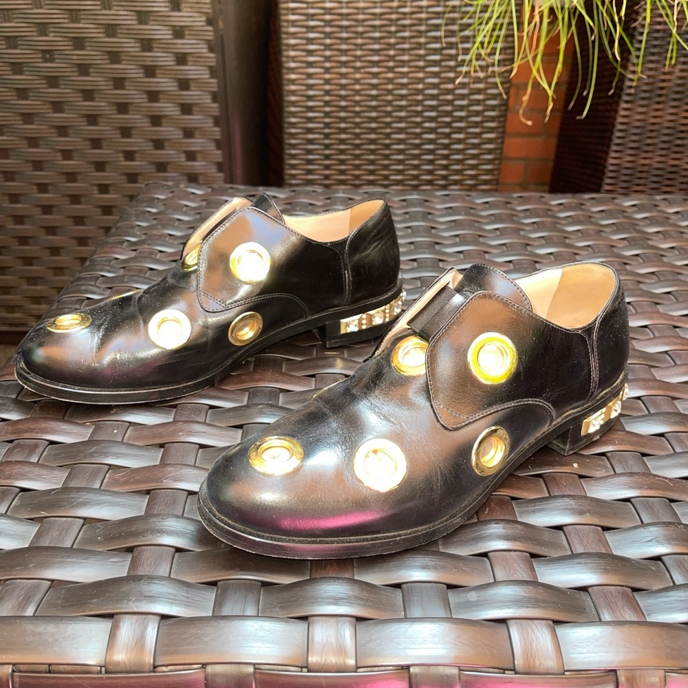 Cavallini Black Studded Loafers